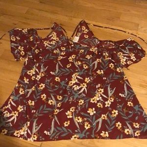 Strappy flowy blouse